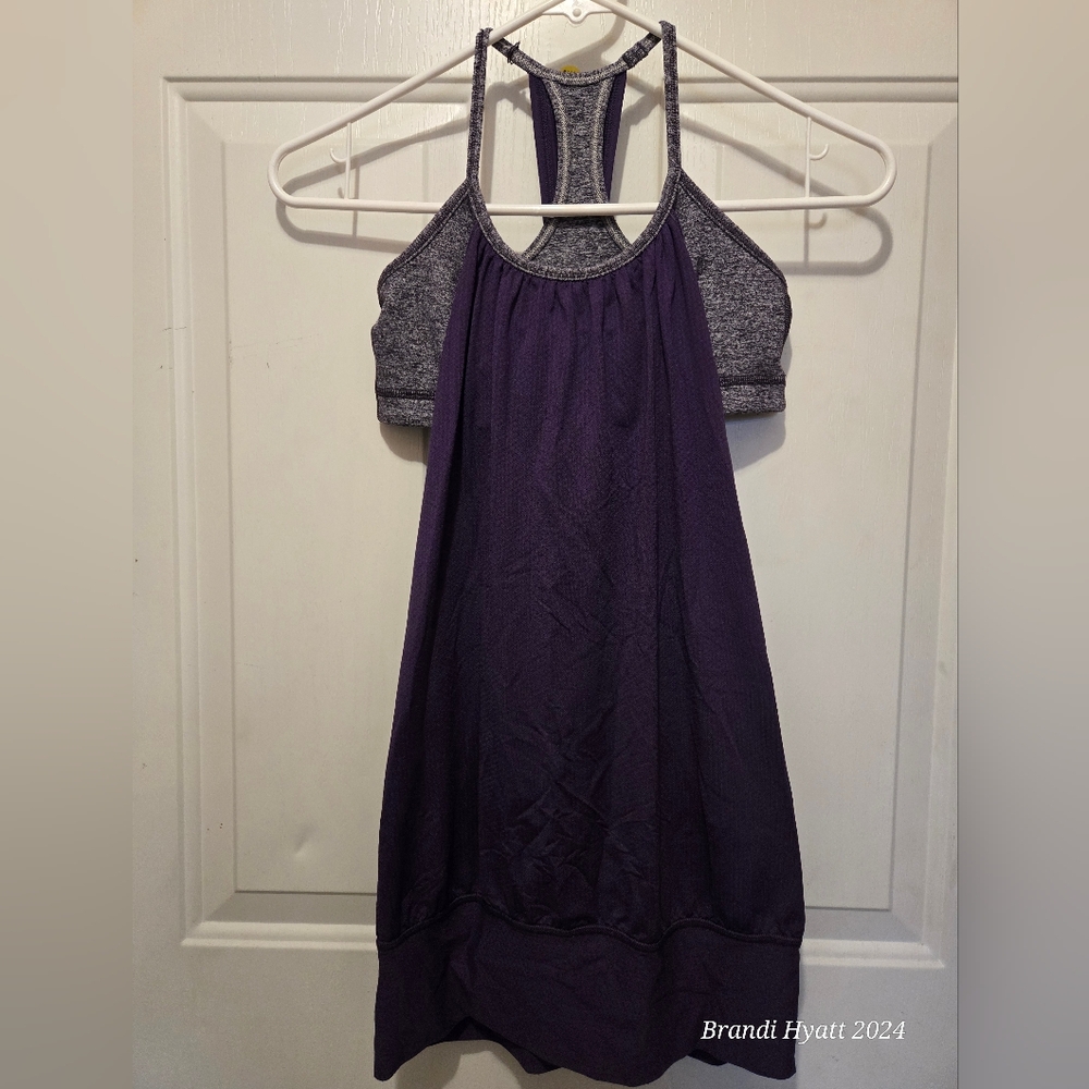 Lululemon 2 in 1 Tank Purple size 4